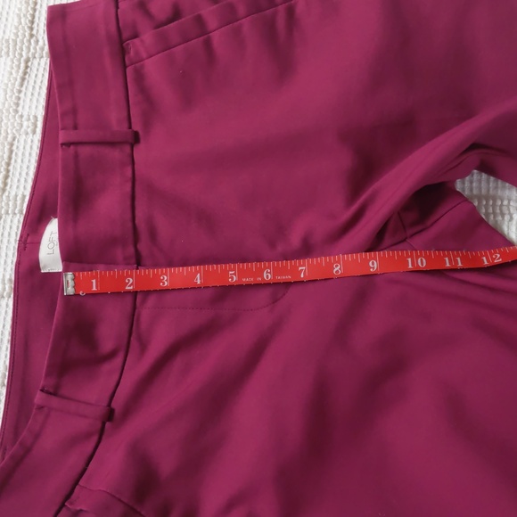 Loft Burgundy Modern Skinny Ankle pant size 10 - Picture 14 of 14